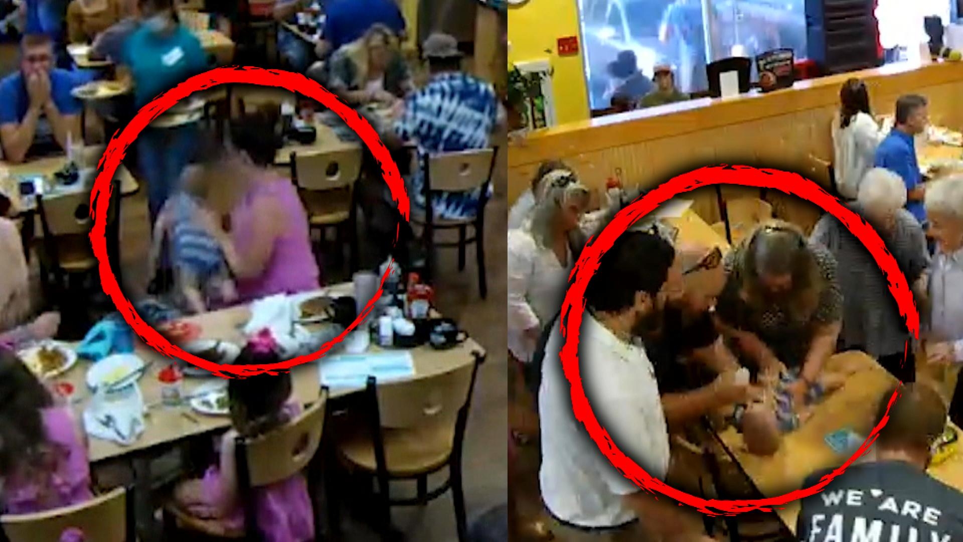 Choking Baby at Restaurant Saved by Stranger With Lifevac Device